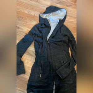 Ibex Pez long zip reversible wool cardigan